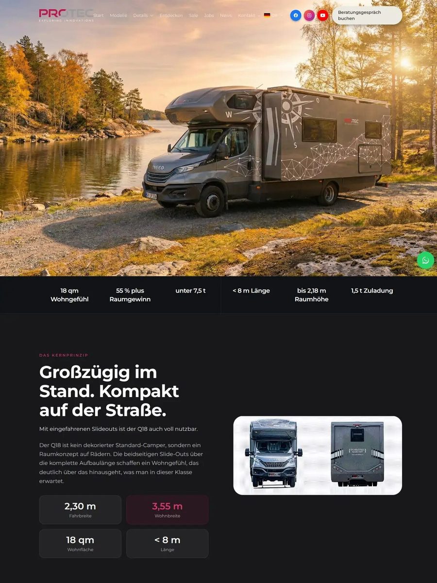 Von Digimedion gestaltete Website – Protec Mobil